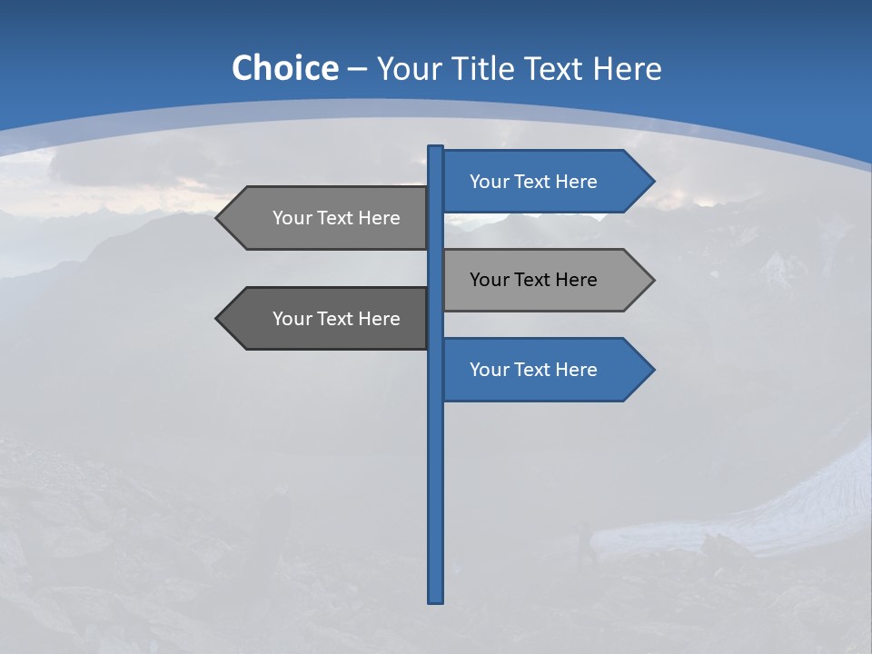 A Mountain Scene With The Sun Shining Through The Clouds PowerPoint Template