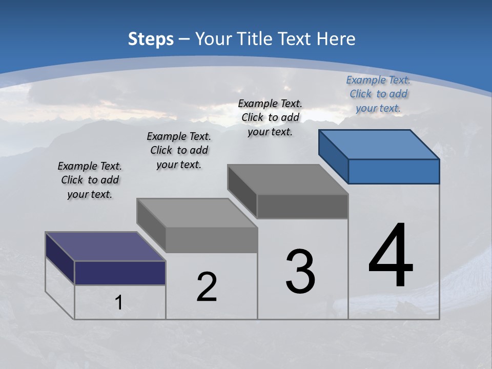 A Mountain Scene With The Sun Shining Through The Clouds PowerPoint Template