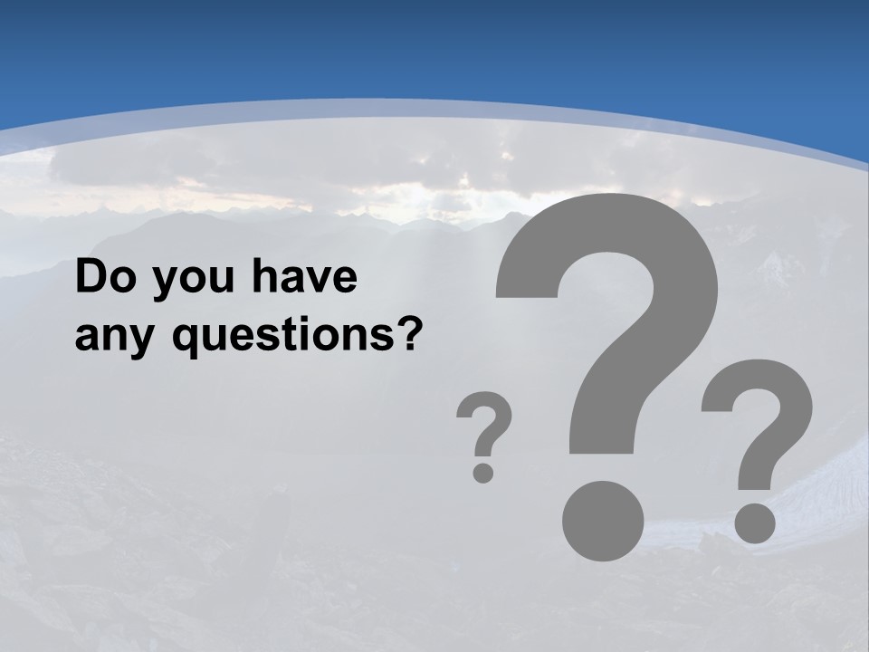 A Mountain Scene With The Sun Shining Through The Clouds PowerPoint Template