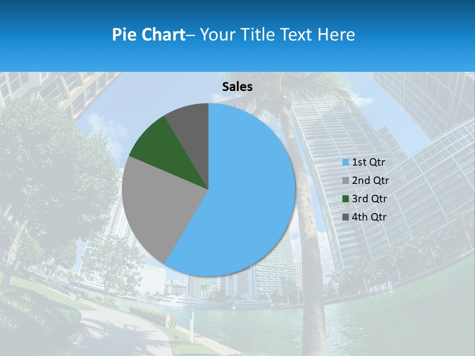 A Palm Tree Is In The Foreground Of A City PowerPoint Template