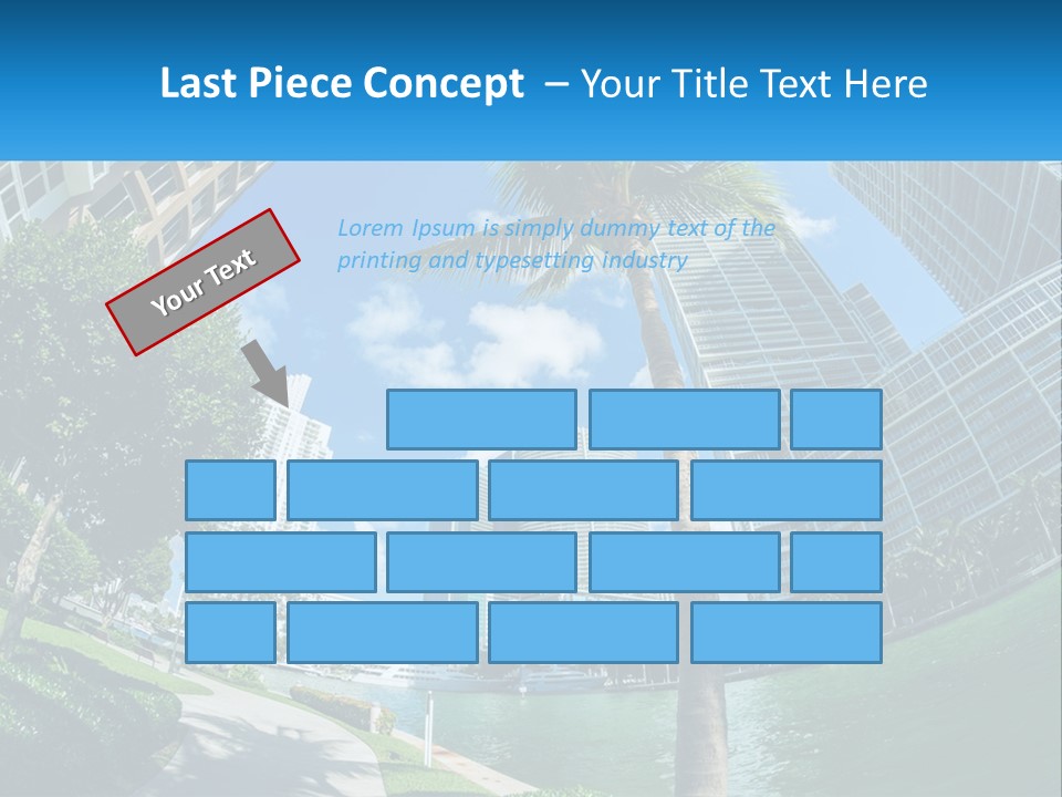 A Palm Tree Is In The Foreground Of A City PowerPoint Template