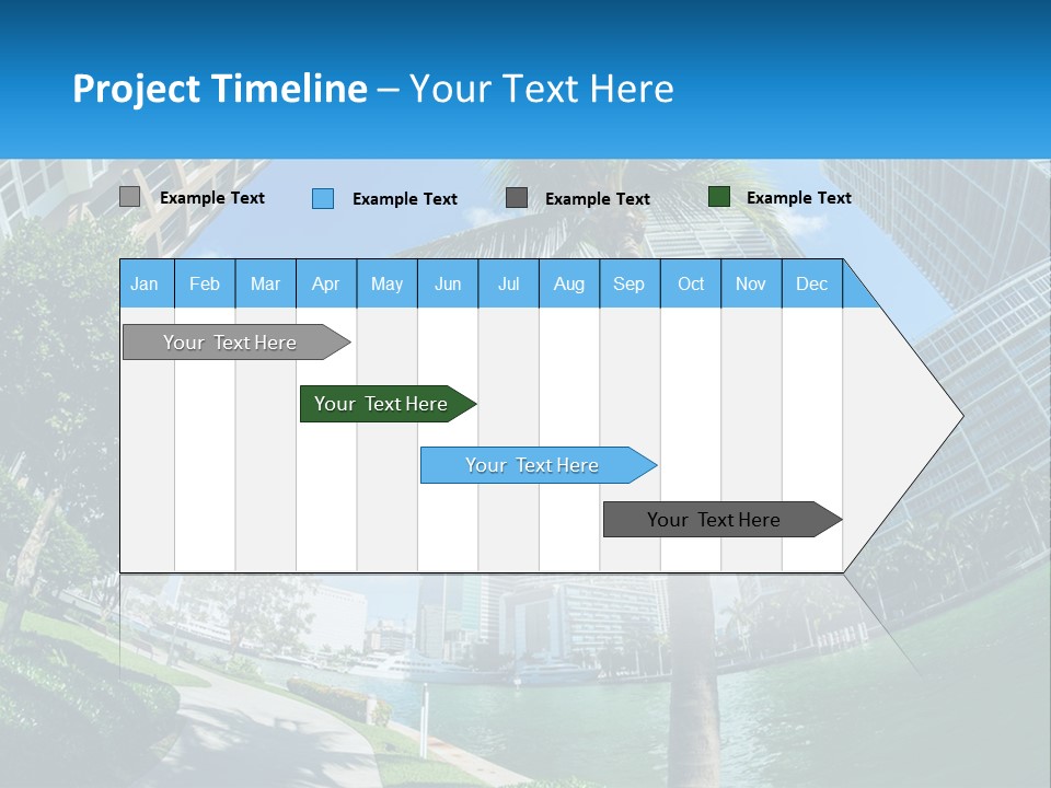 A Palm Tree Is In The Foreground Of A City PowerPoint Template