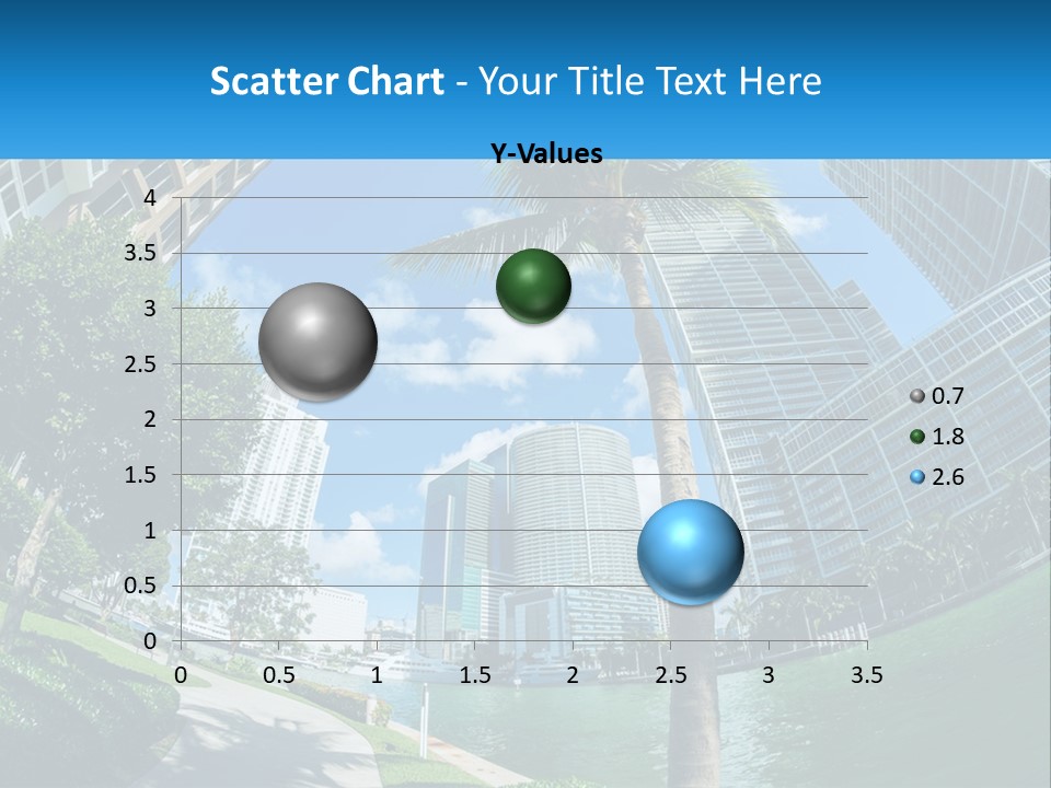 A Palm Tree Is In The Foreground Of A City PowerPoint Template