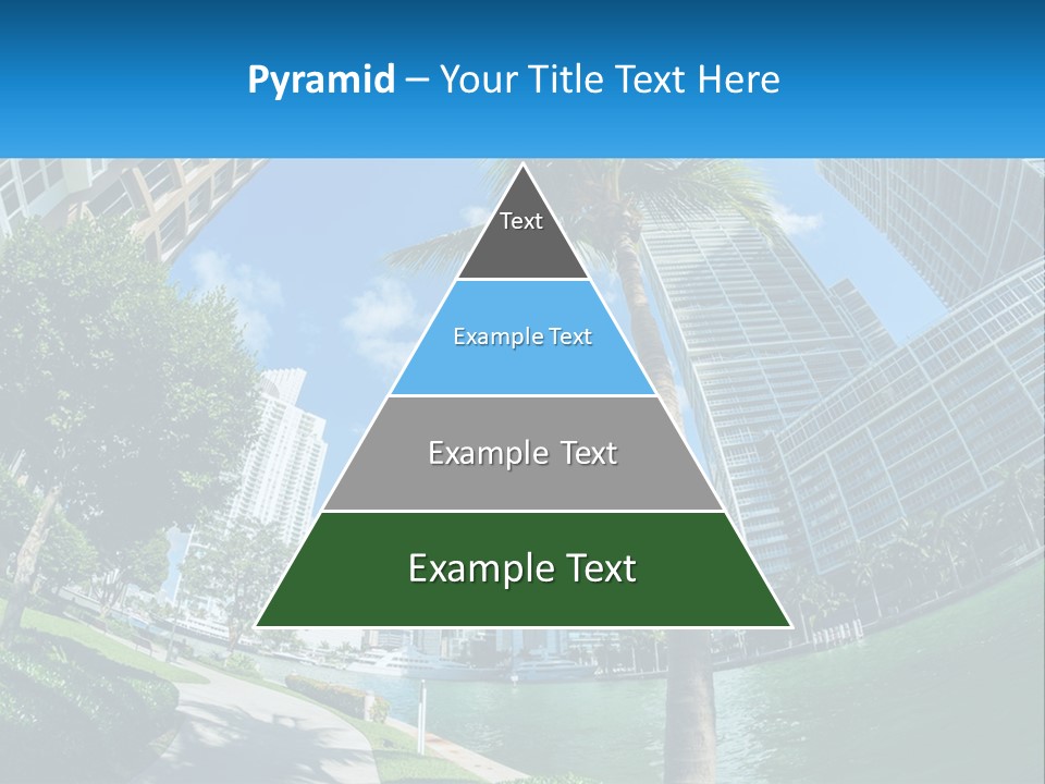 A Palm Tree Is In The Foreground Of A City PowerPoint Template