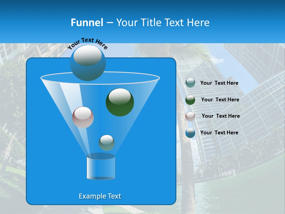A Palm Tree Is In The Foreground Of A City PowerPoint Template