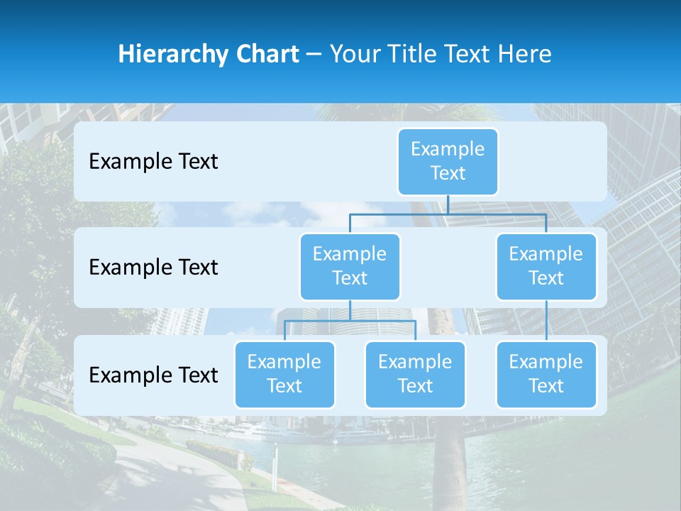 A Palm Tree Is In The Foreground Of A City PowerPoint Template