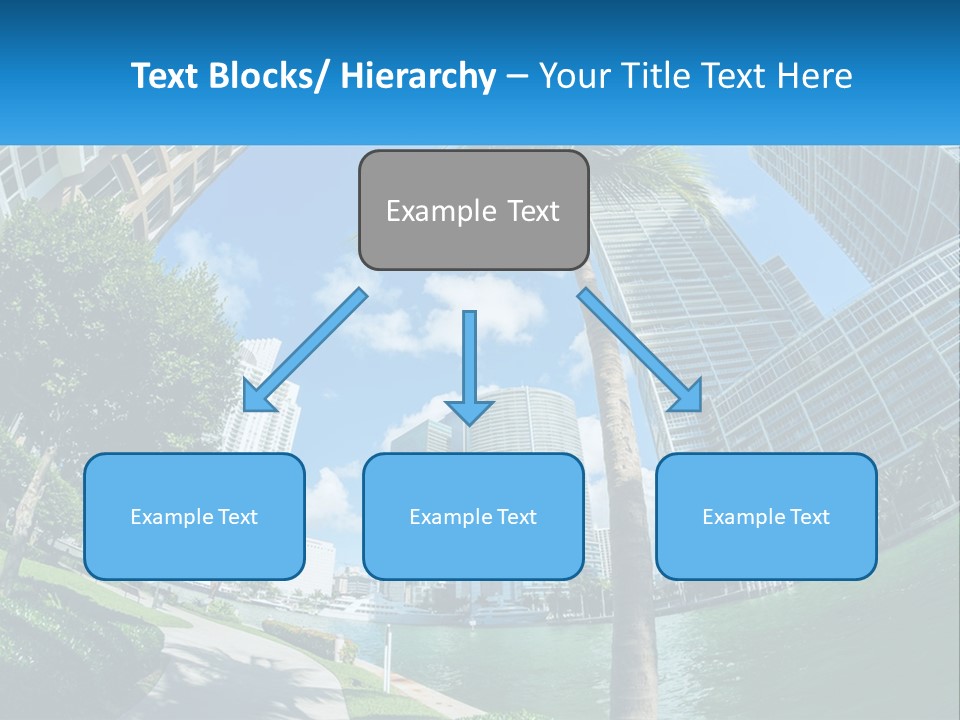 A Palm Tree Is In The Foreground Of A City PowerPoint Template