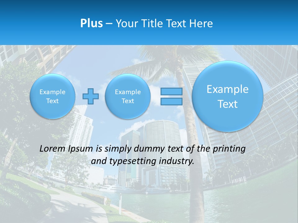 A Palm Tree Is In The Foreground Of A City PowerPoint Template