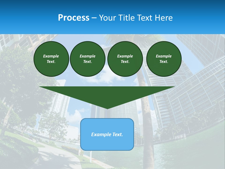 A Palm Tree Is In The Foreground Of A City PowerPoint Template