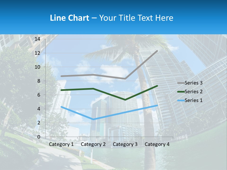 A Palm Tree Is In The Foreground Of A City PowerPoint Template