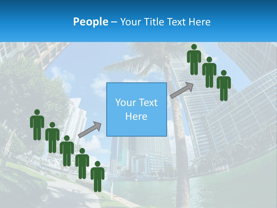 A Palm Tree Is In The Foreground Of A City PowerPoint Template