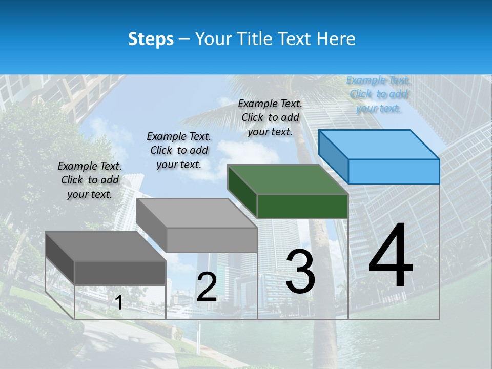 A Palm Tree Is In The Foreground Of A City PowerPoint Template