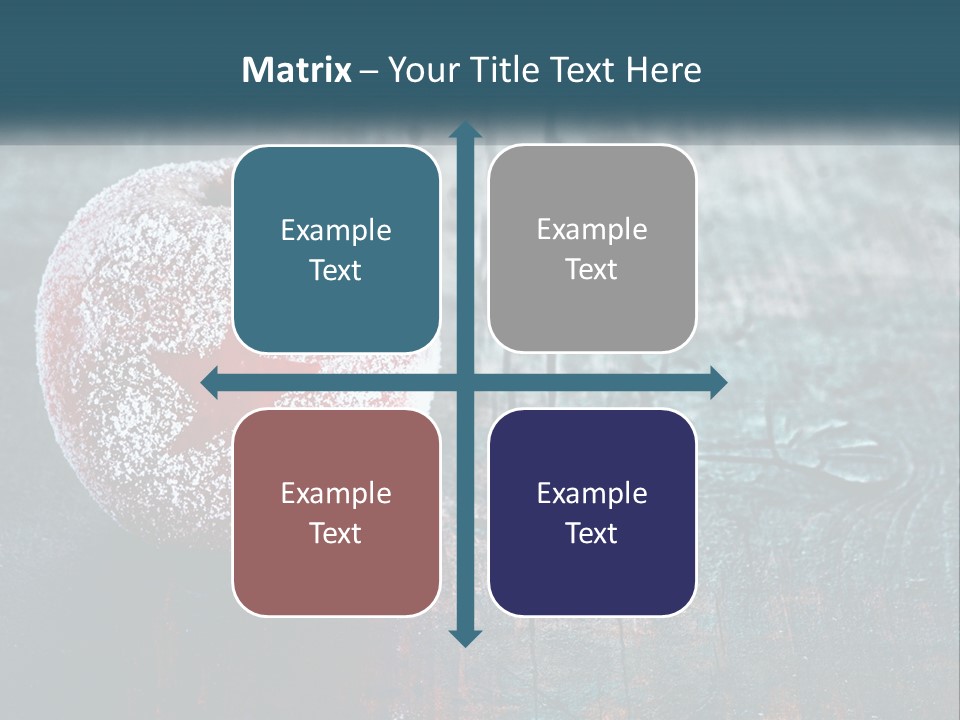 A Red Apple With A Star On It Sitting On A Wooden Table PowerPoint Template