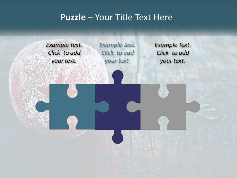 A Red Apple With A Star On It Sitting On A Wooden Table PowerPoint Template