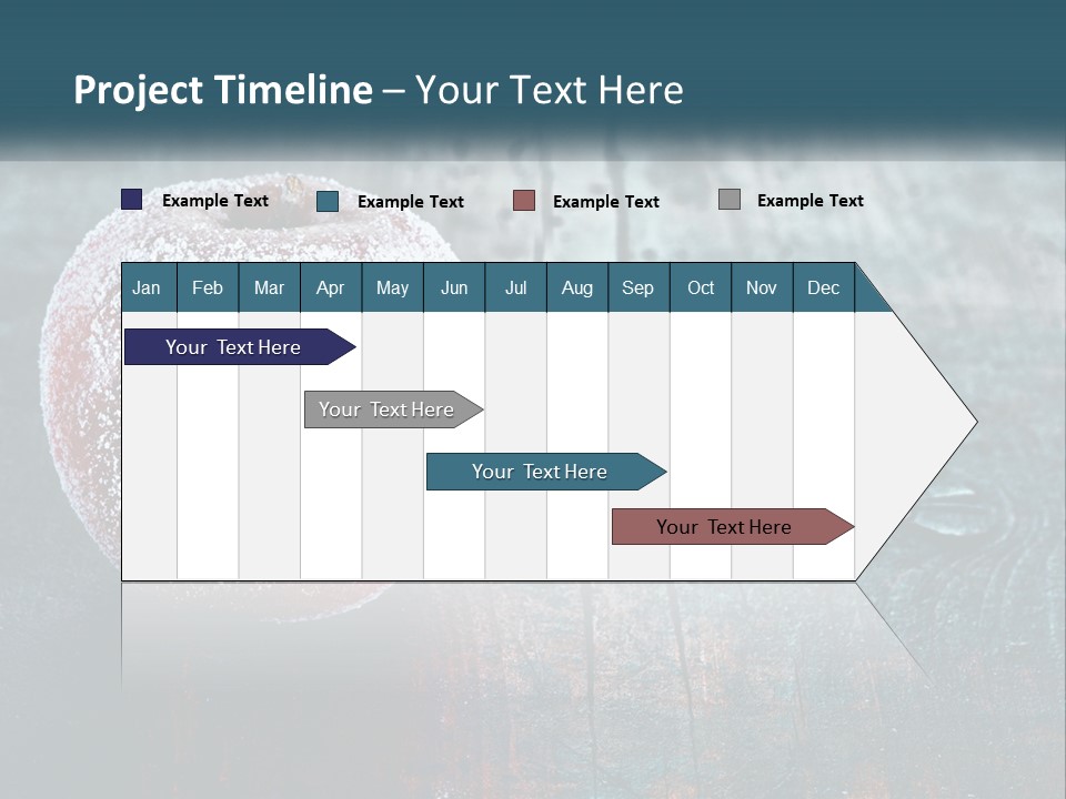 A Red Apple With A Star On It Sitting On A Wooden Table PowerPoint Template
