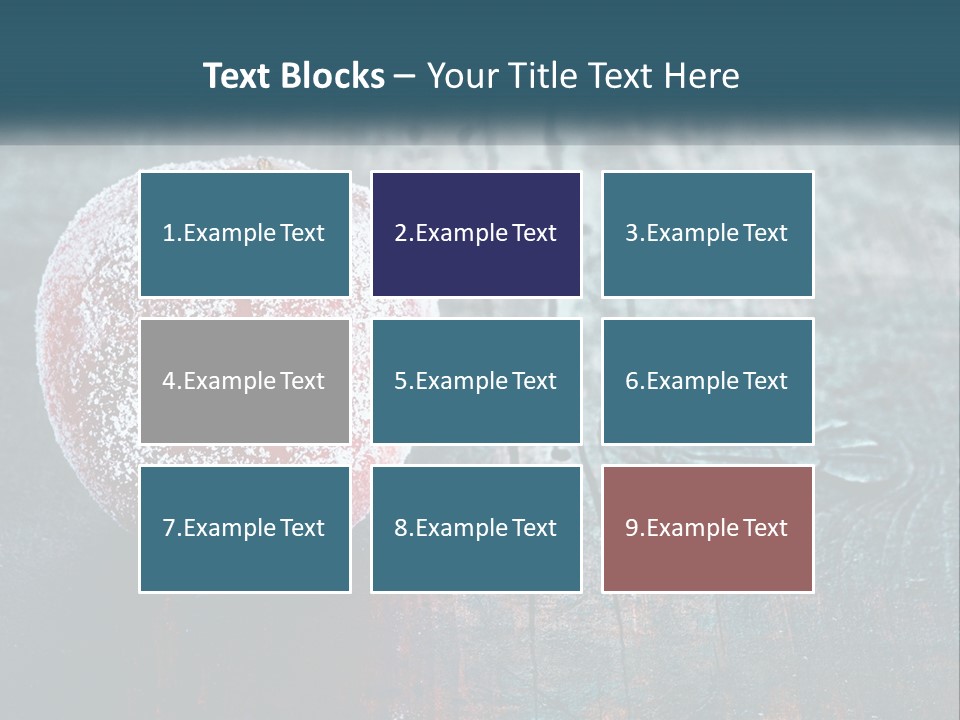 A Red Apple With A Star On It Sitting On A Wooden Table PowerPoint Template