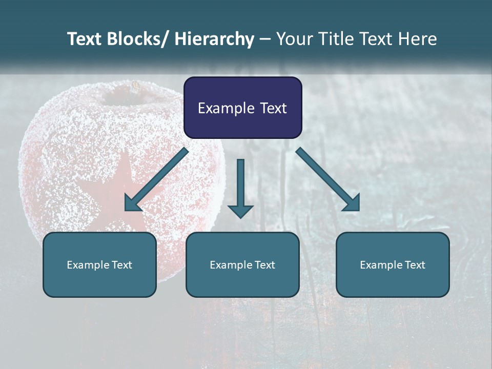 A Red Apple With A Star On It Sitting On A Wooden Table PowerPoint Template