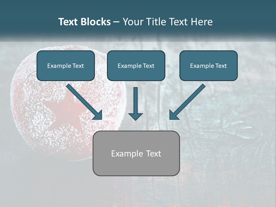 A Red Apple With A Star On It Sitting On A Wooden Table PowerPoint Template