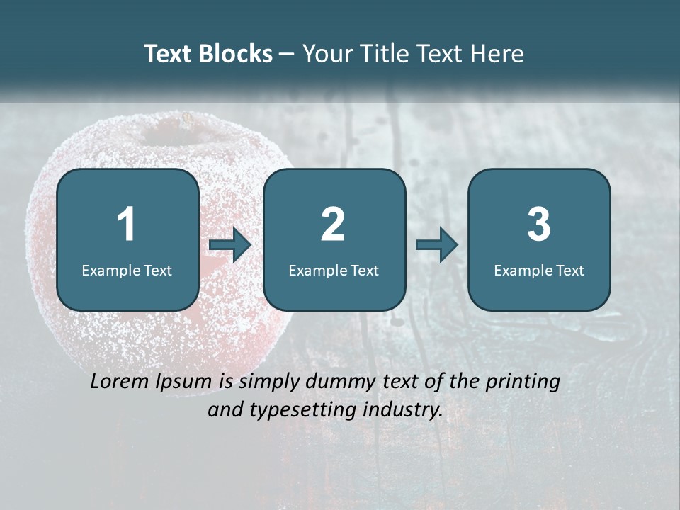 A Red Apple With A Star On It Sitting On A Wooden Table PowerPoint Template