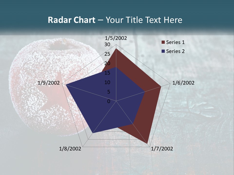 A Red Apple With A Star On It Sitting On A Wooden Table PowerPoint Template