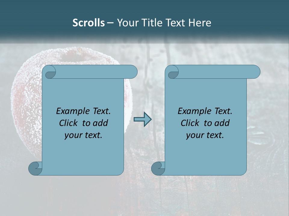A Red Apple With A Star On It Sitting On A Wooden Table PowerPoint Template