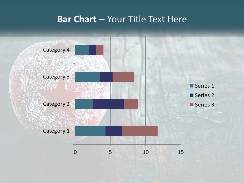 A Red Apple With A Star On It Sitting On A Wooden Table PowerPoint Template