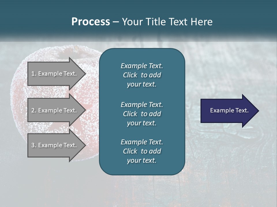 A Red Apple With A Star On It Sitting On A Wooden Table PowerPoint Template