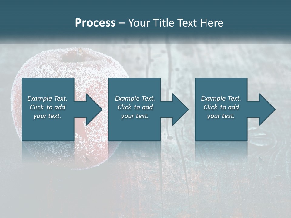 A Red Apple With A Star On It Sitting On A Wooden Table PowerPoint Template