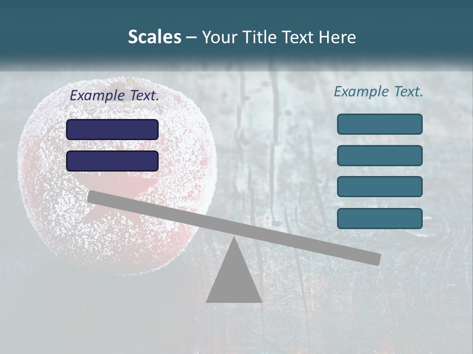 A Red Apple With A Star On It Sitting On A Wooden Table PowerPoint Template