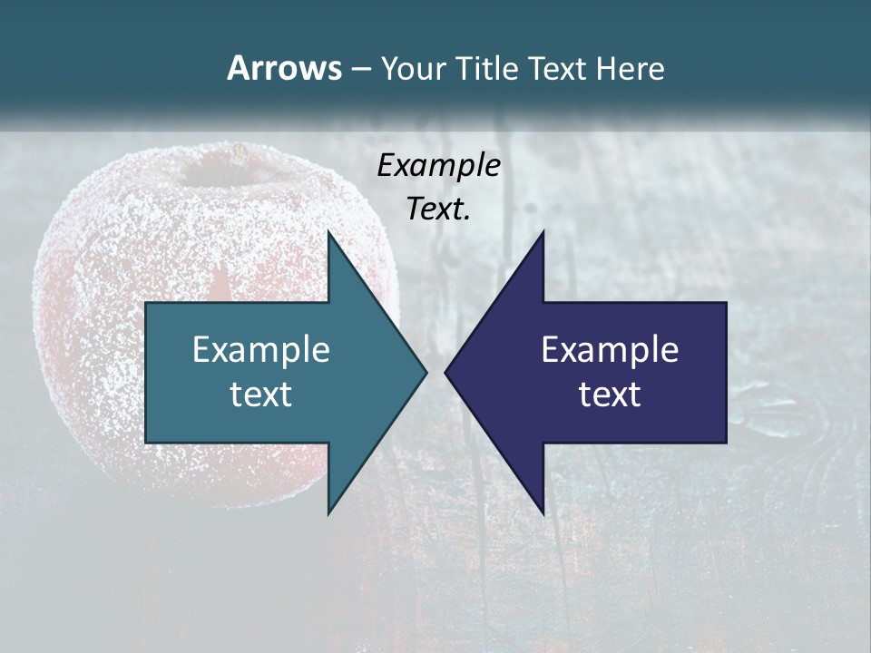 A Red Apple With A Star On It Sitting On A Wooden Table PowerPoint Template