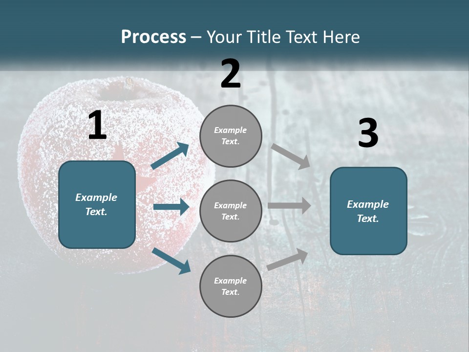 A Red Apple With A Star On It Sitting On A Wooden Table PowerPoint Template