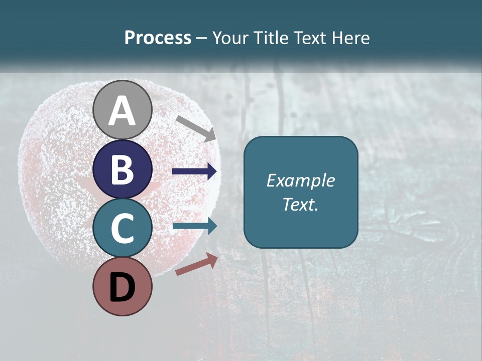 A Red Apple With A Star On It Sitting On A Wooden Table PowerPoint Template