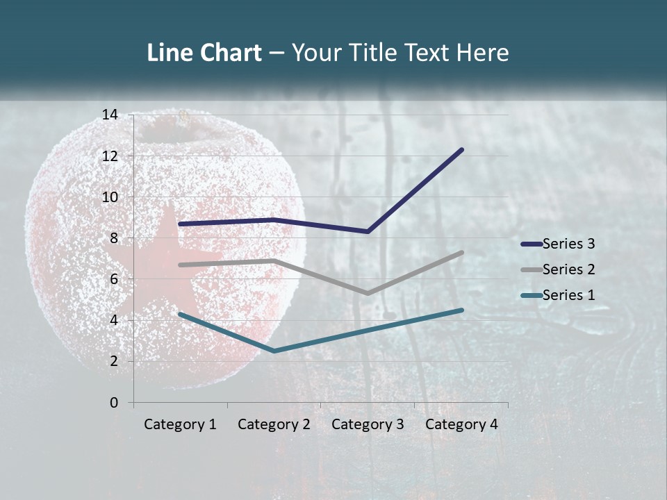 A Red Apple With A Star On It Sitting On A Wooden Table PowerPoint Template