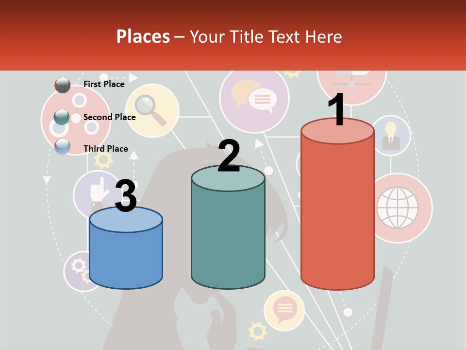 A Silhouette Of A Person Using A Laptop Computer PowerPoint Template