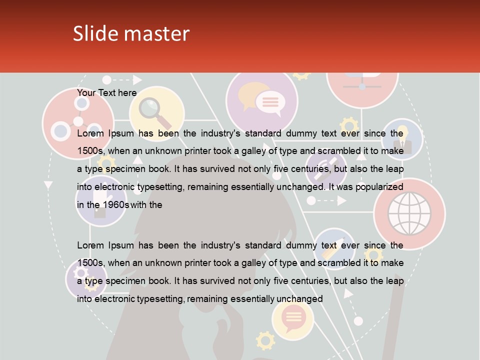 A Silhouette Of A Person Using A Laptop Computer PowerPoint Template