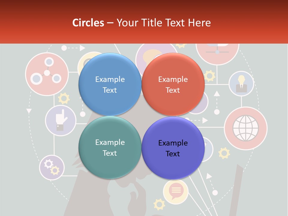 A Silhouette Of A Person Using A Laptop Computer PowerPoint Template