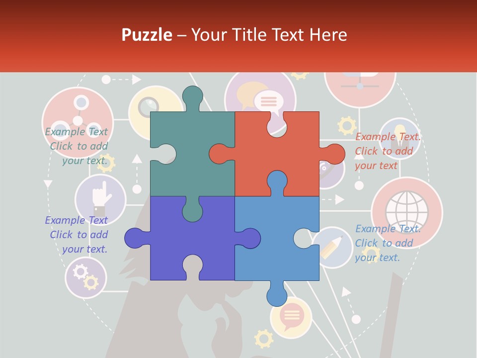 A Silhouette Of A Person Using A Laptop Computer PowerPoint Template