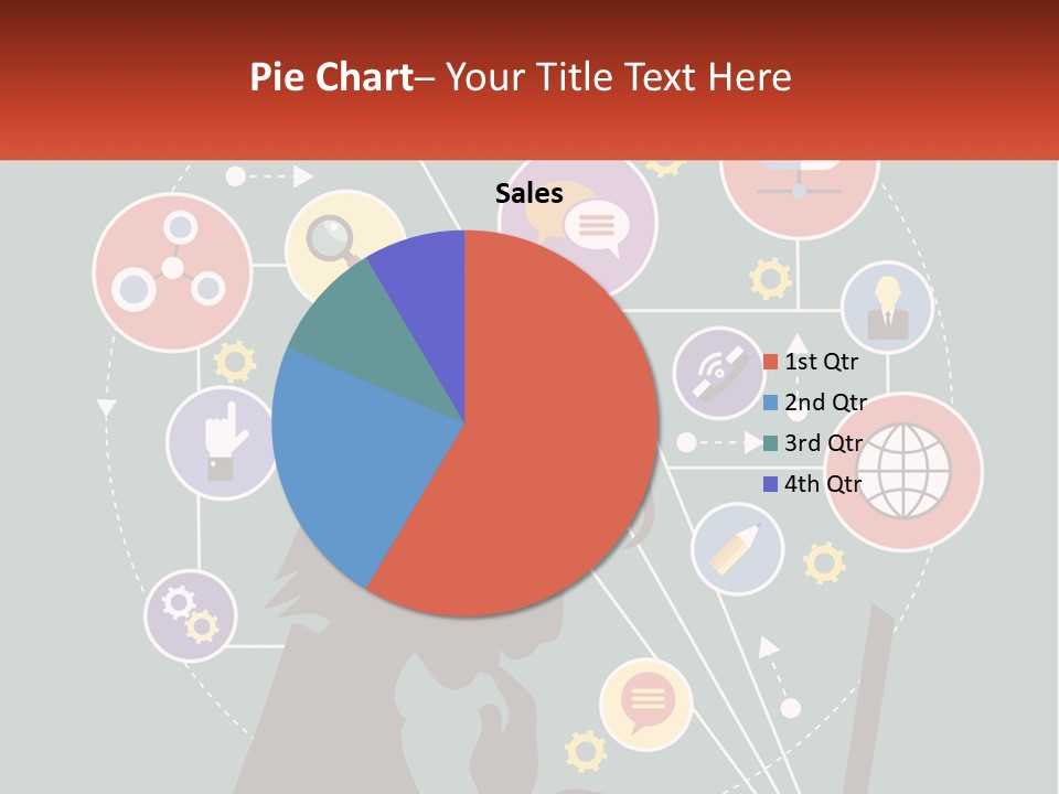 A Silhouette Of A Person Using A Laptop Computer PowerPoint Template