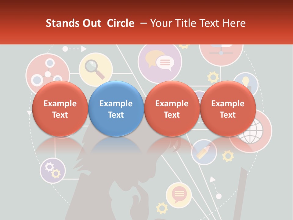 A Silhouette Of A Person Using A Laptop Computer PowerPoint Template