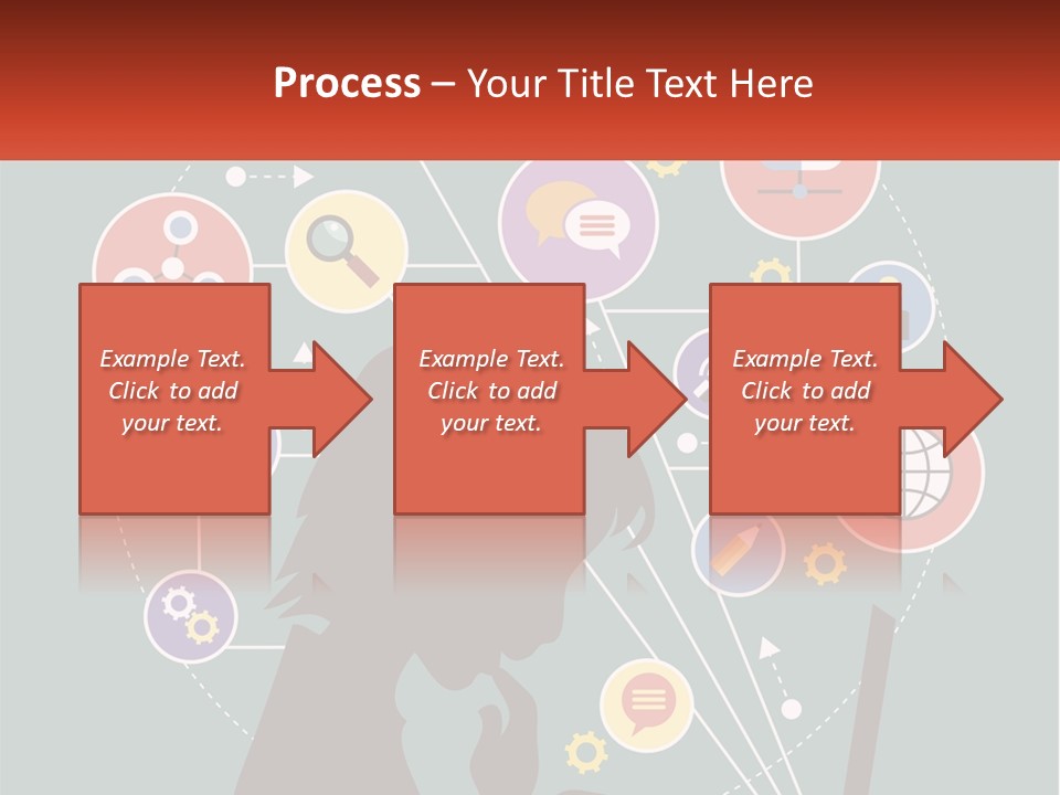 A Silhouette Of A Person Using A Laptop Computer PowerPoint Template