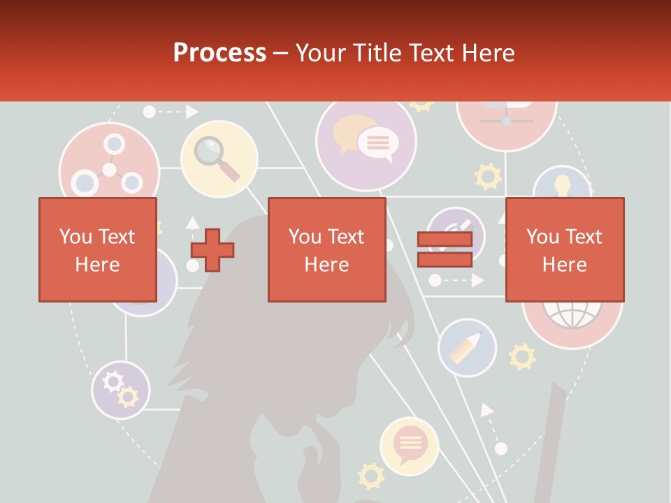 A Silhouette Of A Person Using A Laptop Computer PowerPoint Template