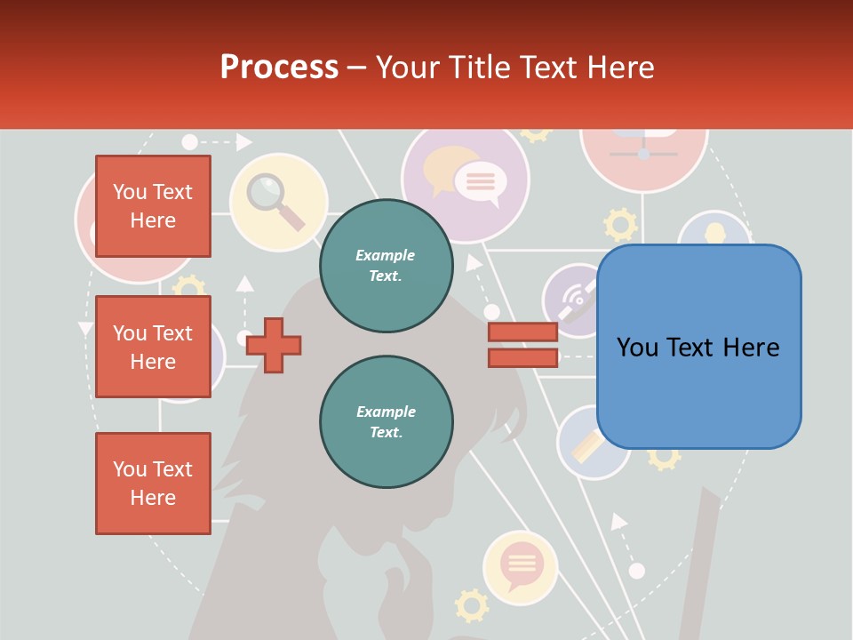 A Silhouette Of A Person Using A Laptop Computer PowerPoint Template