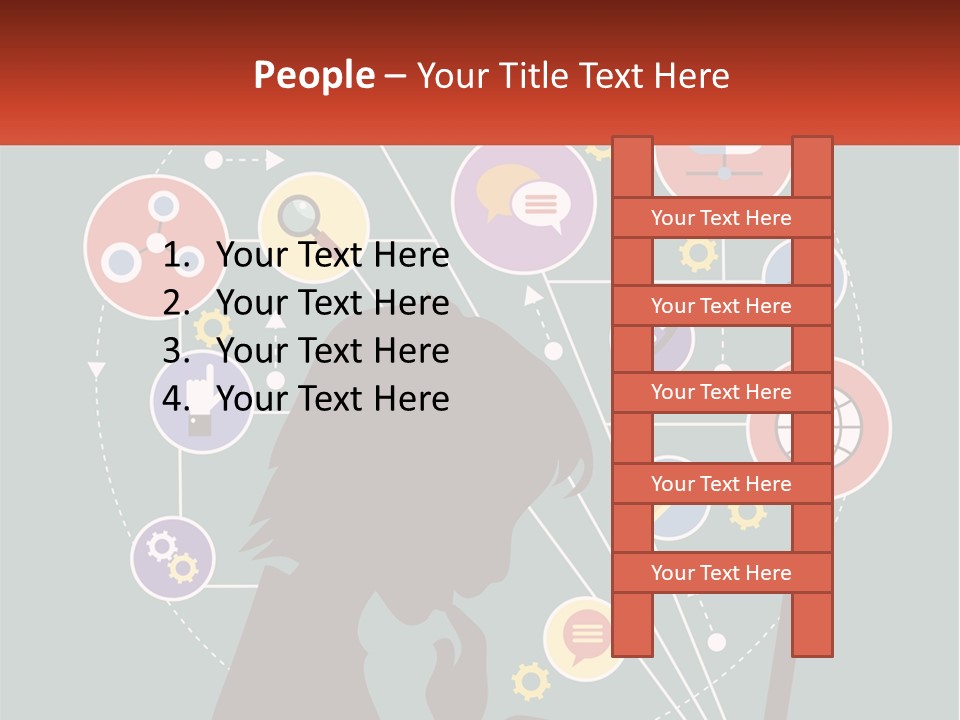 A Silhouette Of A Person Using A Laptop Computer PowerPoint Template