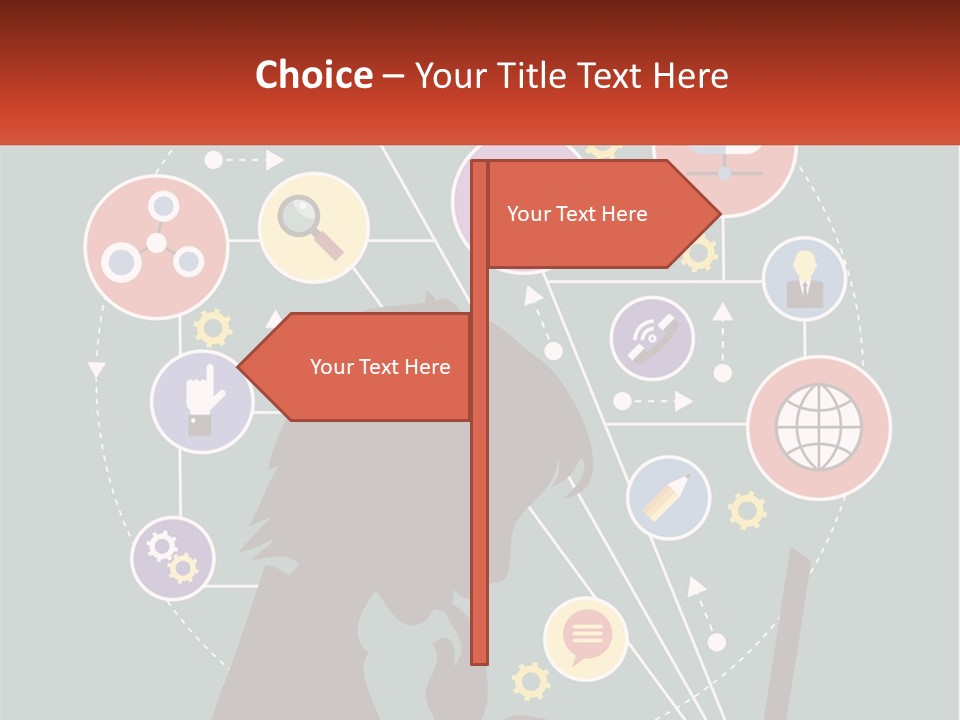 A Silhouette Of A Person Using A Laptop Computer PowerPoint Template