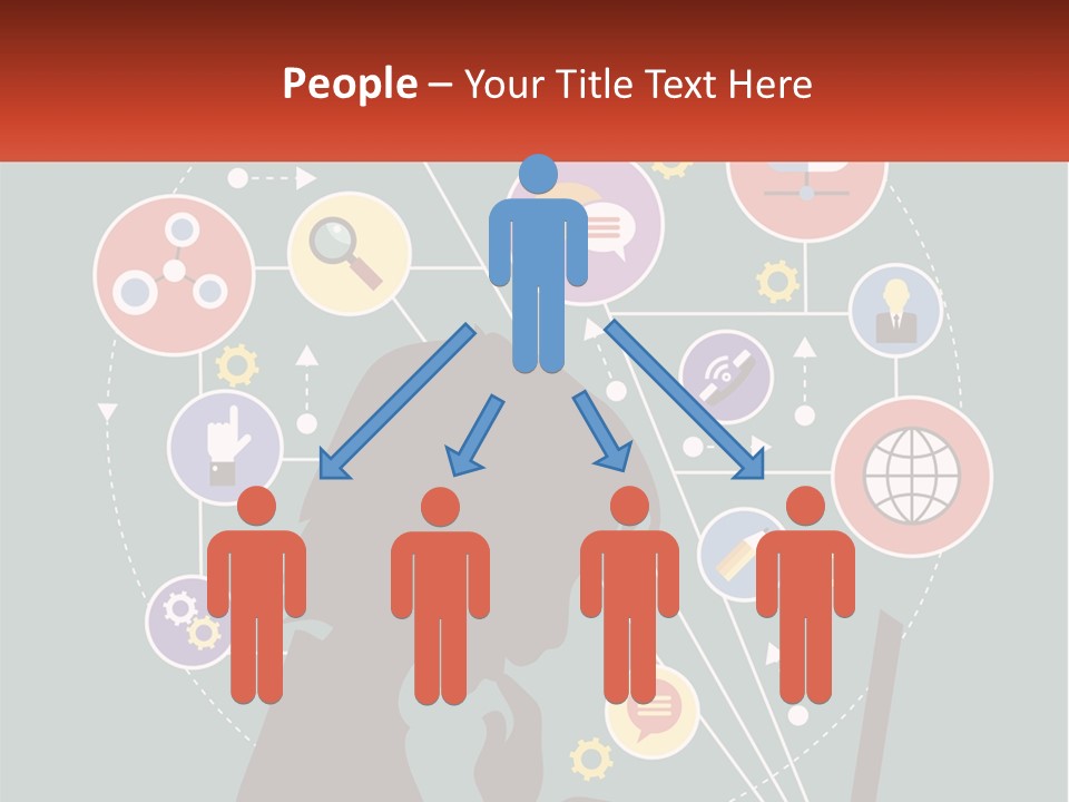 A Silhouette Of A Person Using A Laptop Computer PowerPoint Template