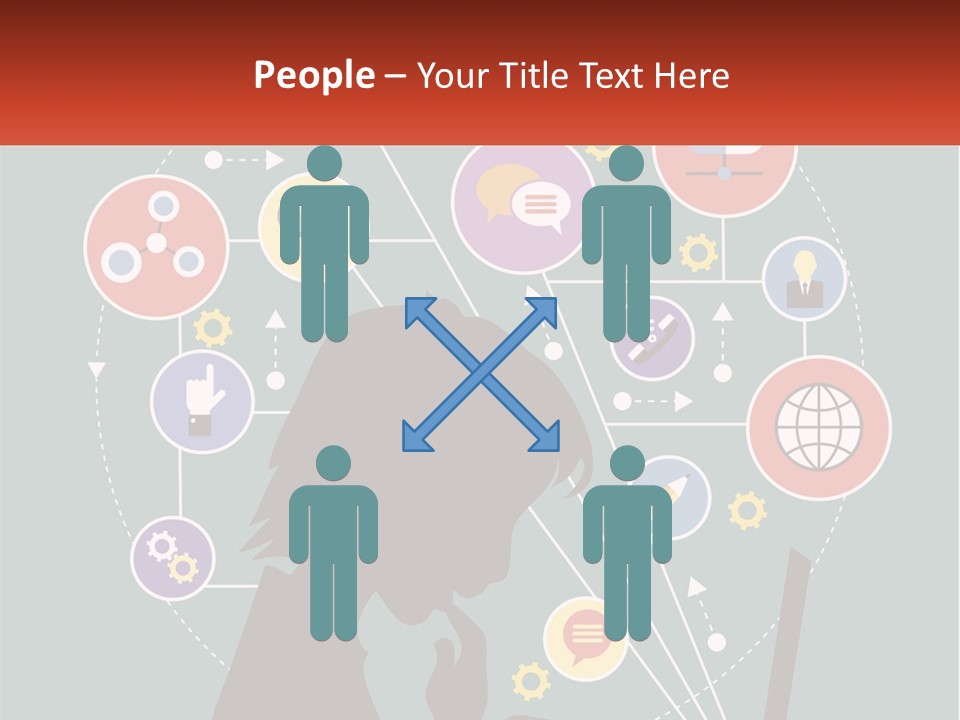 A Silhouette Of A Person Using A Laptop Computer PowerPoint Template