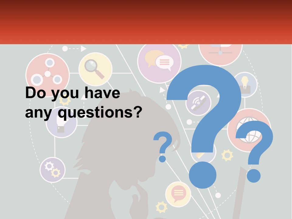 A Silhouette Of A Person Using A Laptop Computer PowerPoint Template