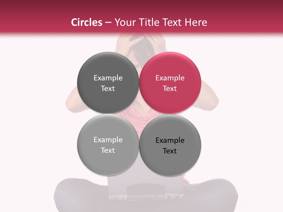 A Woman Sitting On The Floor With A Laptop PowerPoint Template