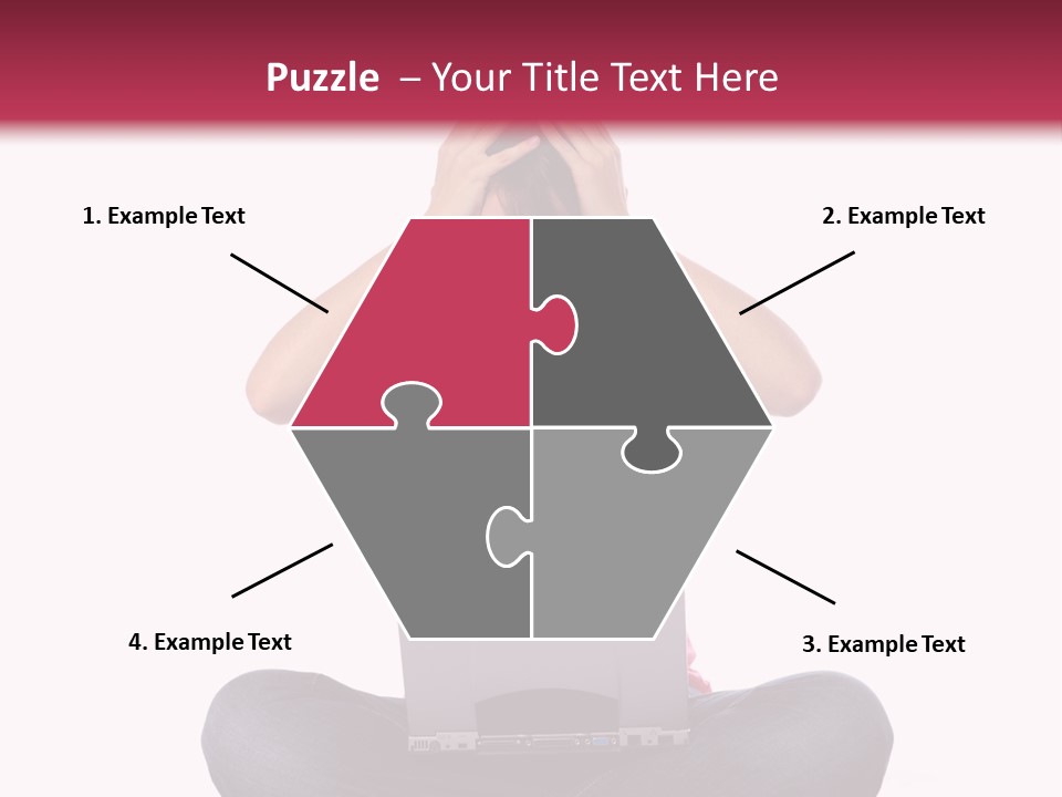 A Woman Sitting On The Floor With A Laptop PowerPoint Template