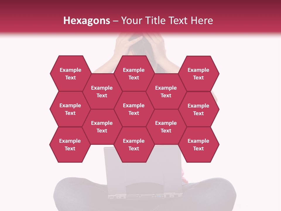 A Woman Sitting On The Floor With A Laptop PowerPoint Template